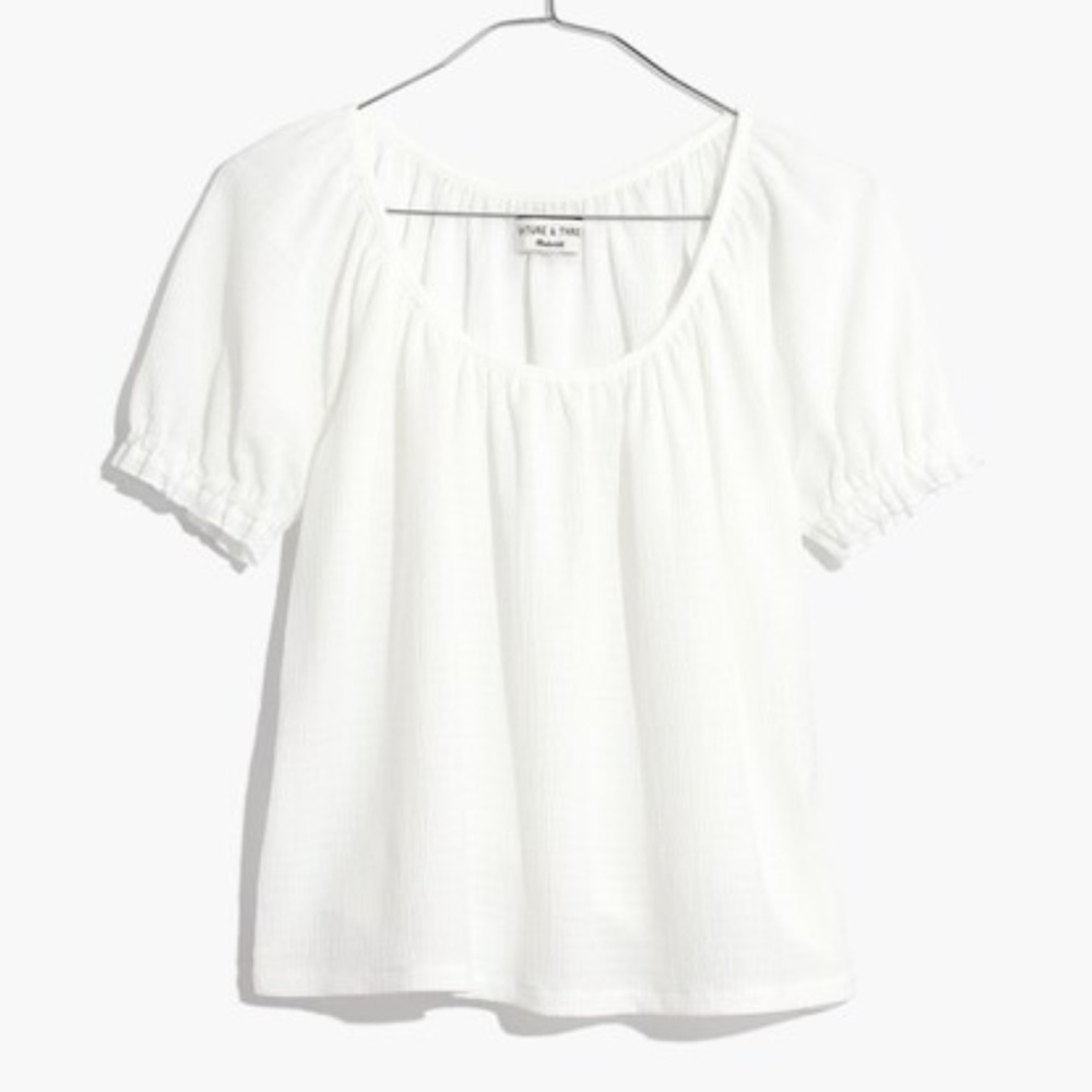 Madewell Texture & Thread Peasant Blouse